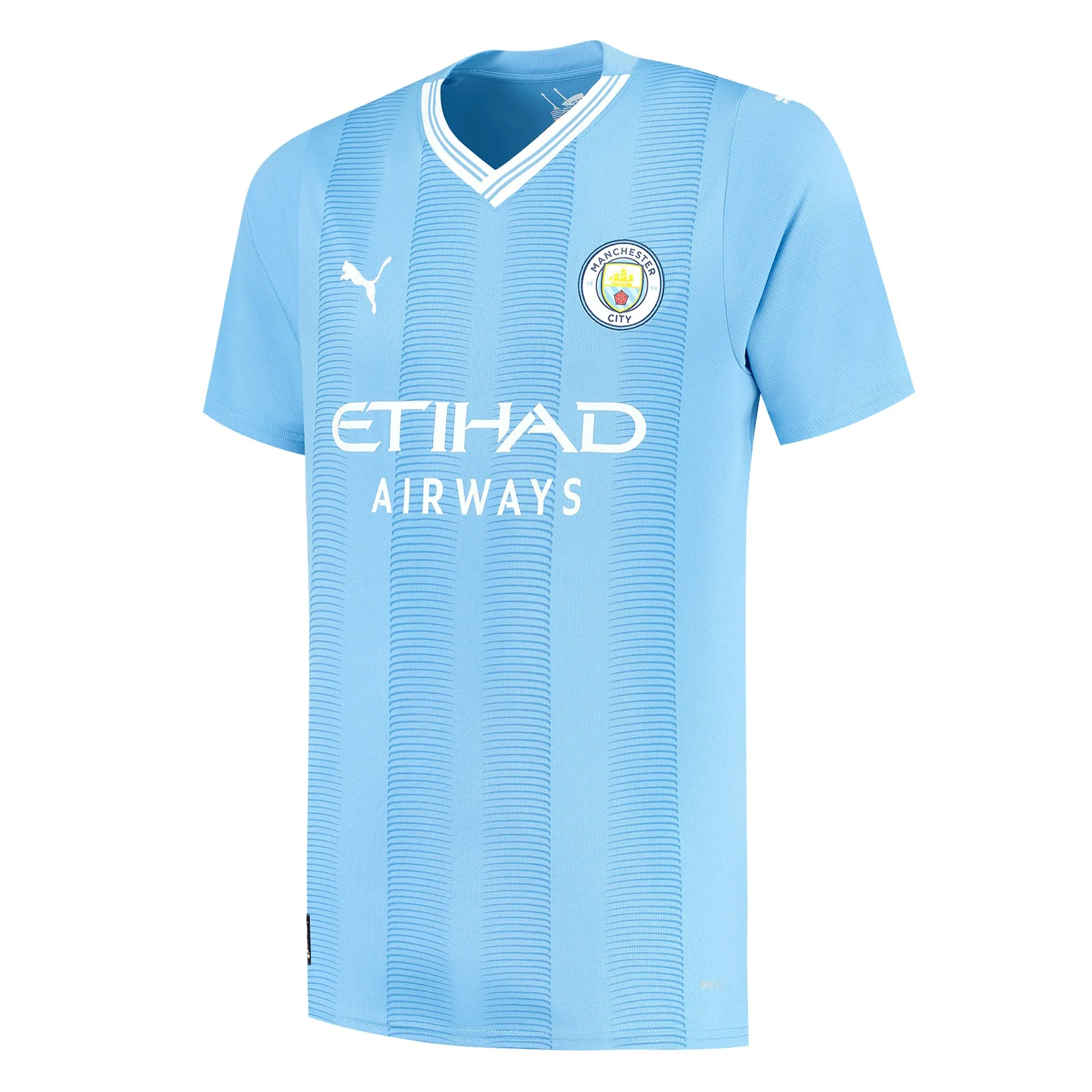 PUMA Men's Manchester City 2023/24 Home Jersey w/ Haaland #9 Printing