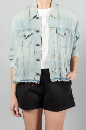 R13 Oversized Cut-Off Trucker Jacket