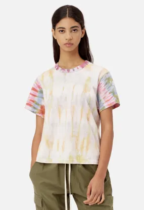 Reconstructed Tie Dye Tee / Pink Multi