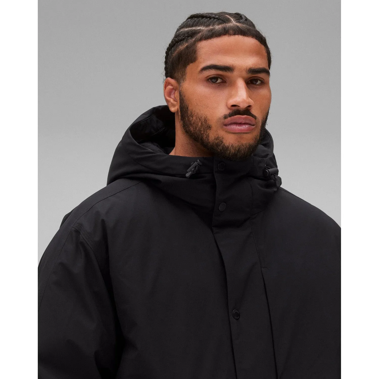 Reigning Champ Men Woven Tech Nylon Sideline Parka Black