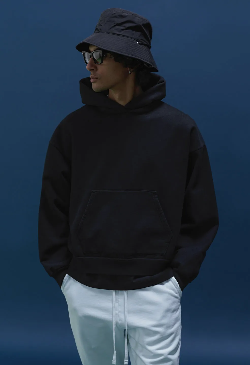 Replica Oversized Cropped Hoodie / Black