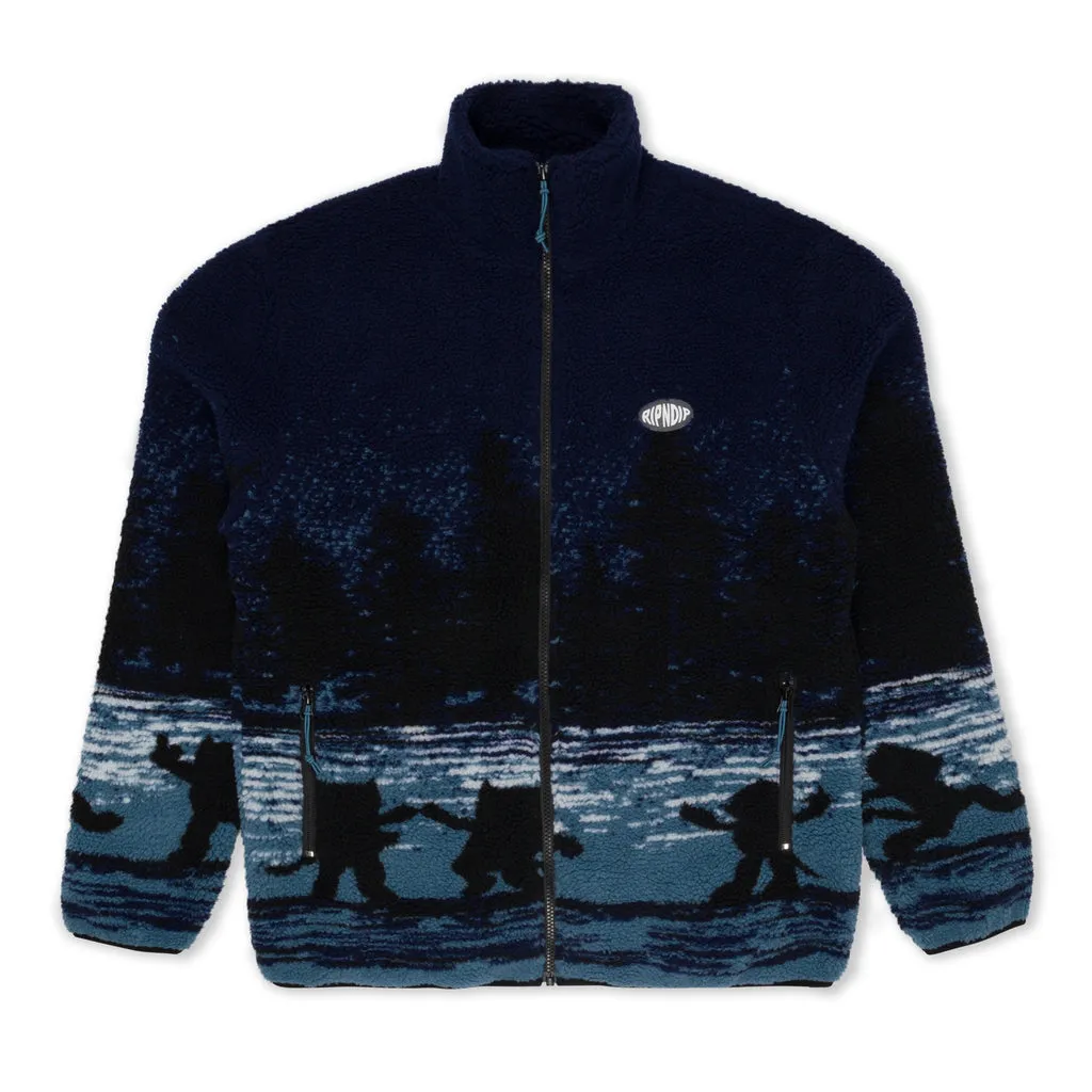 RIPNDIP COSMIC MEADOW SHERPA JACKET-BLUE