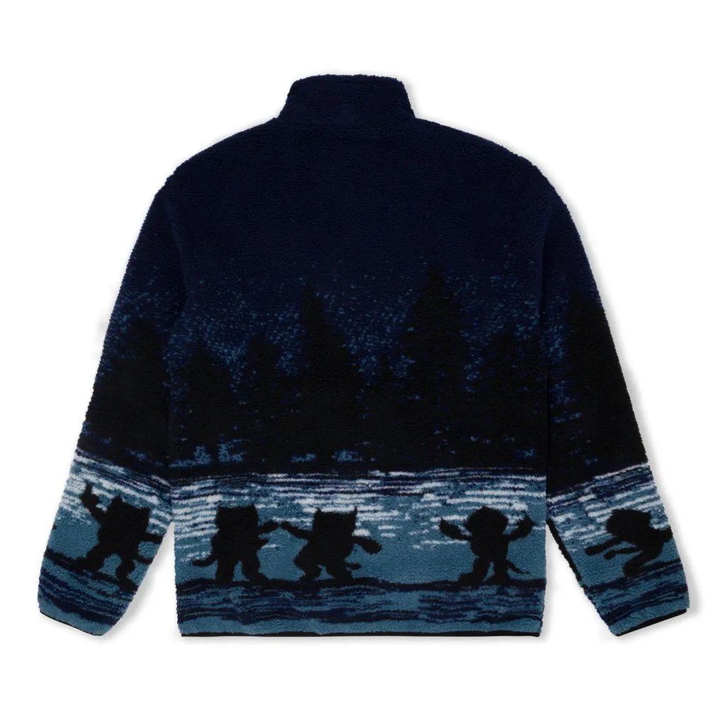 RIPNDIP COSMIC MEADOW SHERPA JACKET-BLUE