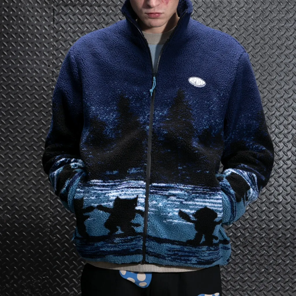 RIPNDIP COSMIC MEADOW SHERPA JACKET-BLUE