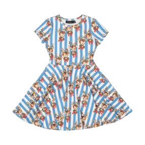 Rock Your Baby Reindeer Cheer Waisted Dress