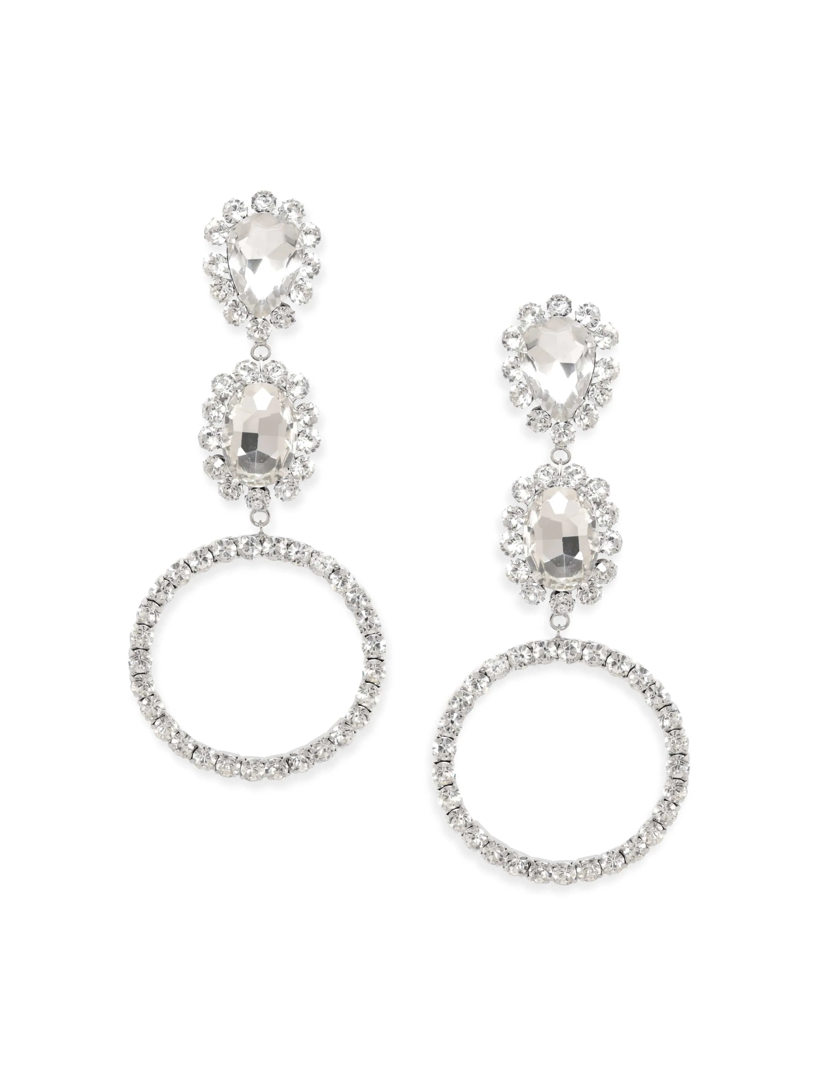 Rubans Voguish Regal Allure AD Shoulder Duster Grand Earrings