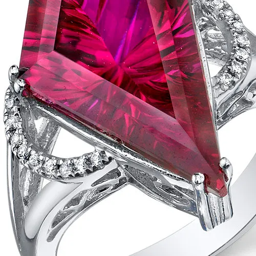 Ruby Special Cut Sterling Silver Ring Size 5