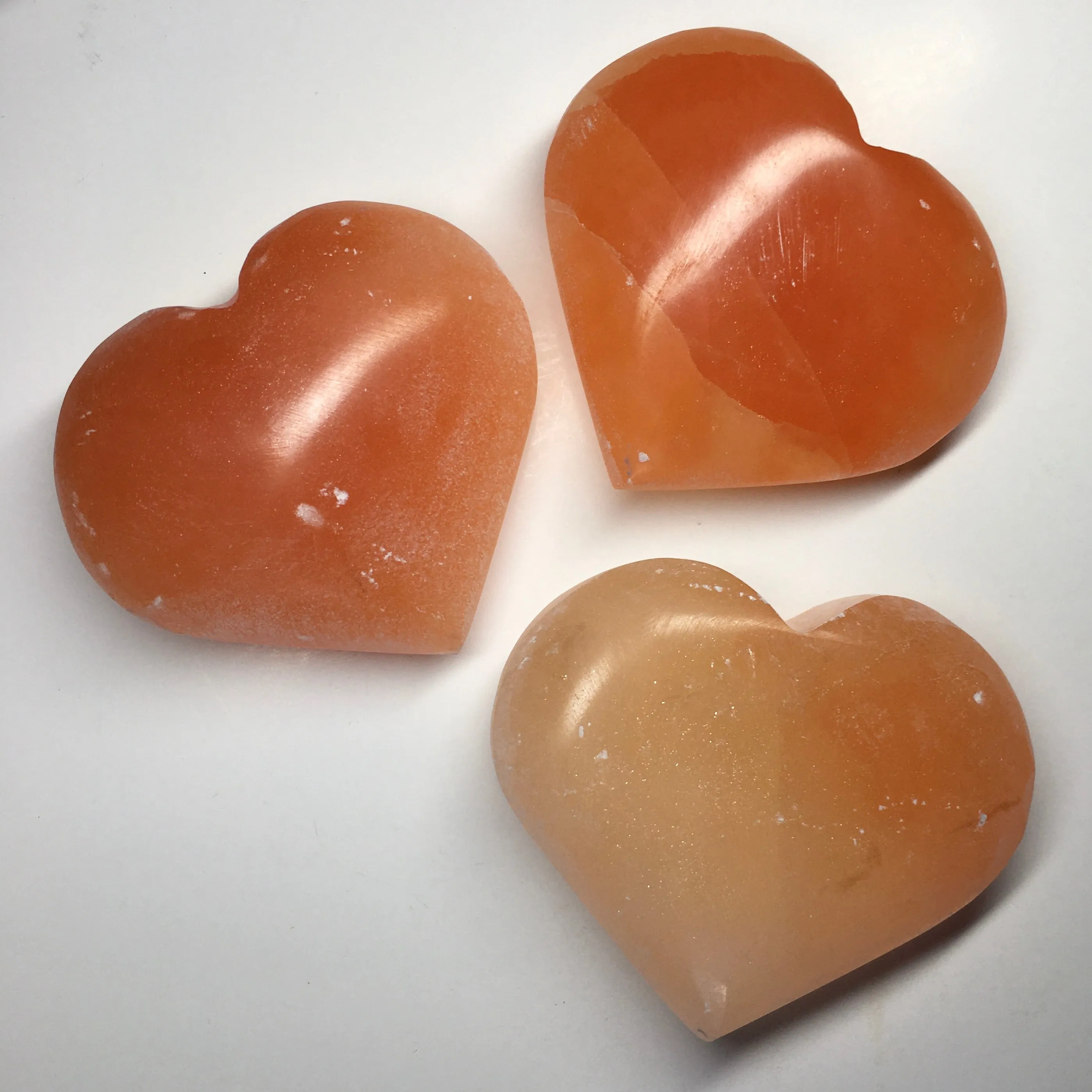 Selenite Hearts