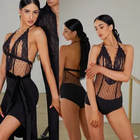 Sensual Black Practice Dance Wear | 2413