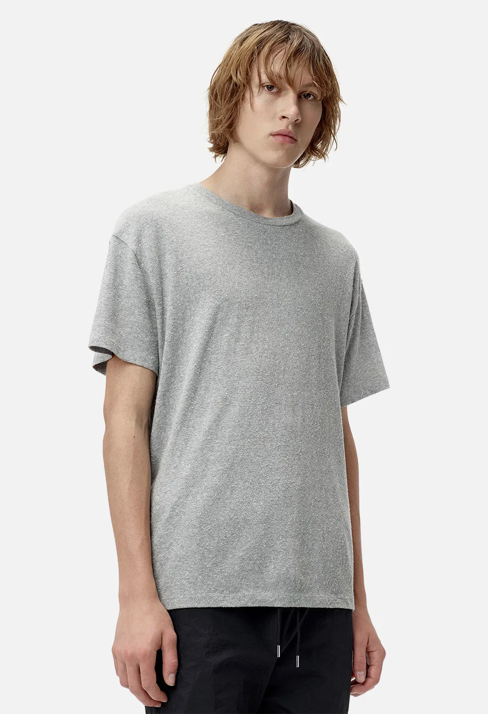 Silk Blend Basalt Tee / Grey