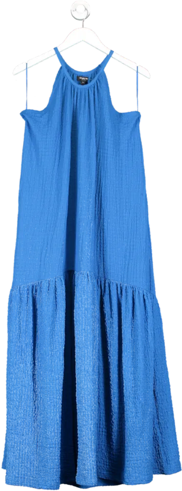 SimplyBe Blue Textured Maxi Dress UK 16