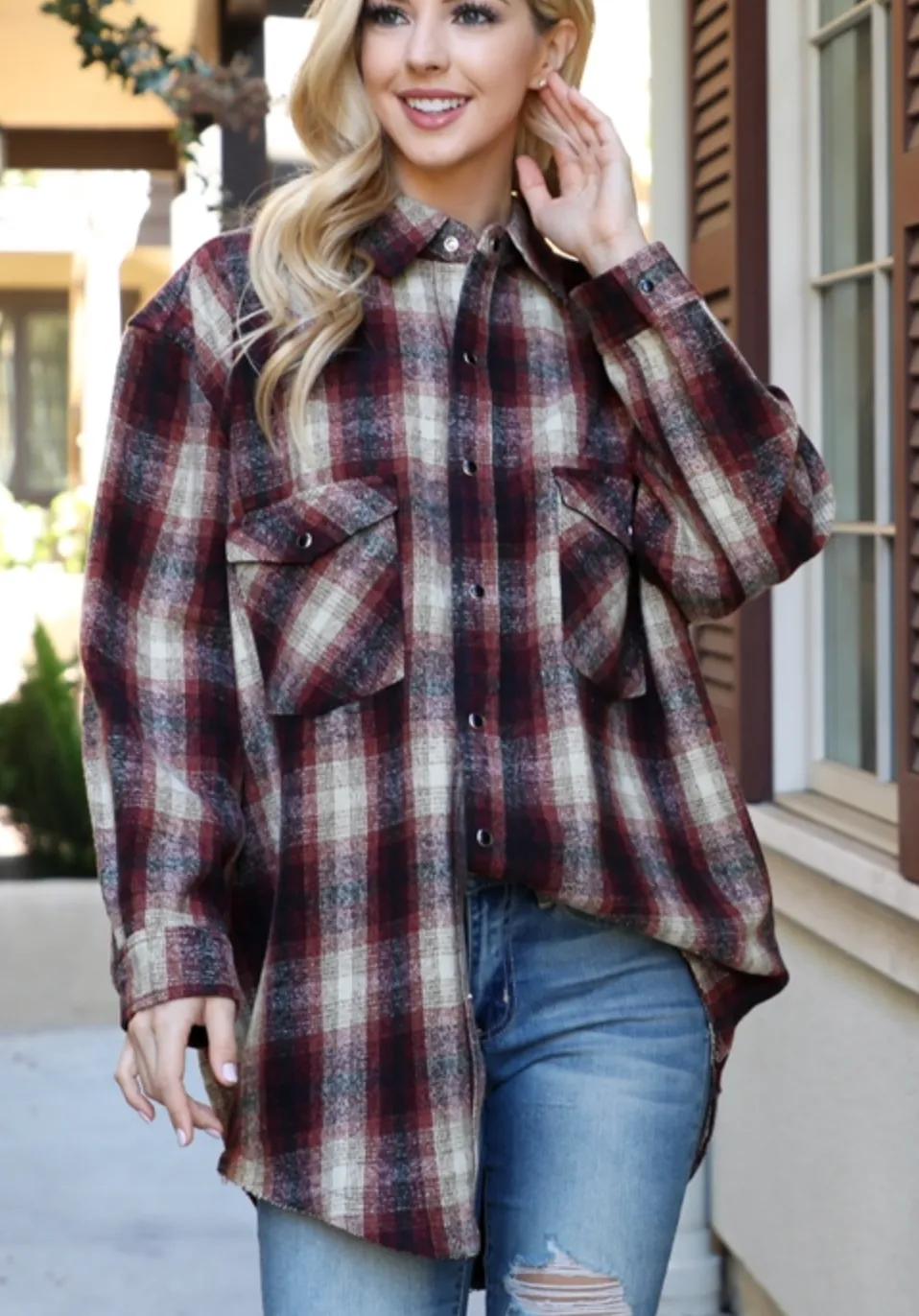 Snap Button Flannel ( MY FAVE )