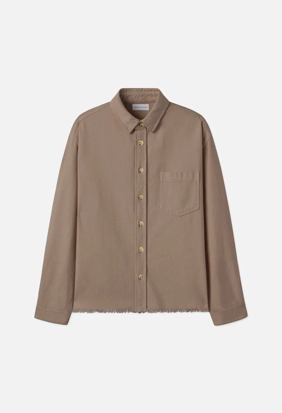 Solid Hemi Oversized Shirt / Bark