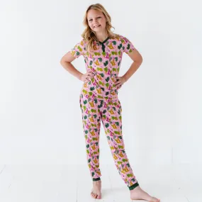 Spot On Cheetah Pajama Set - Bigger Kids (Girl)