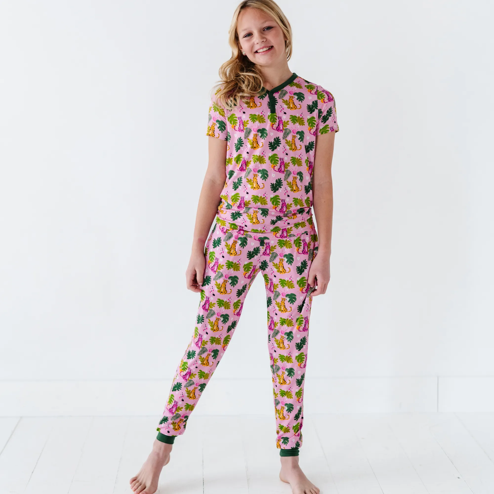 Spot On Cheetah Pajama Set - Bigger Kids (Girl)