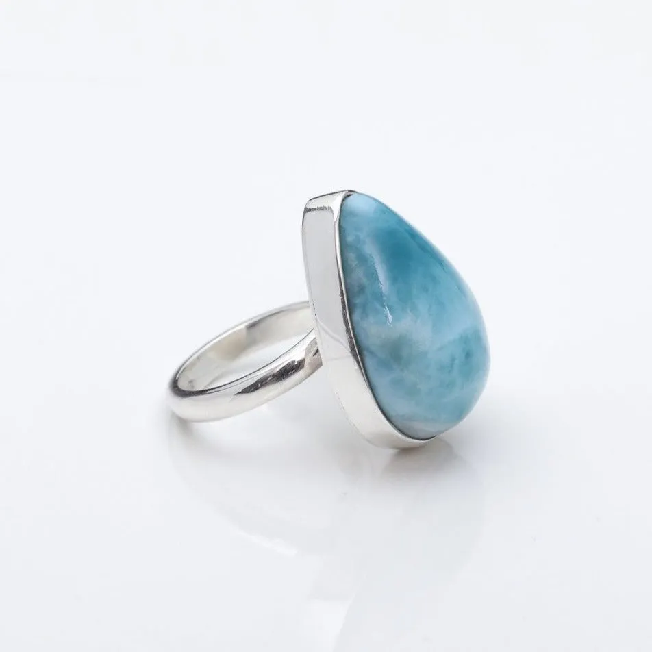 Teardrop Larimar Ring Avani