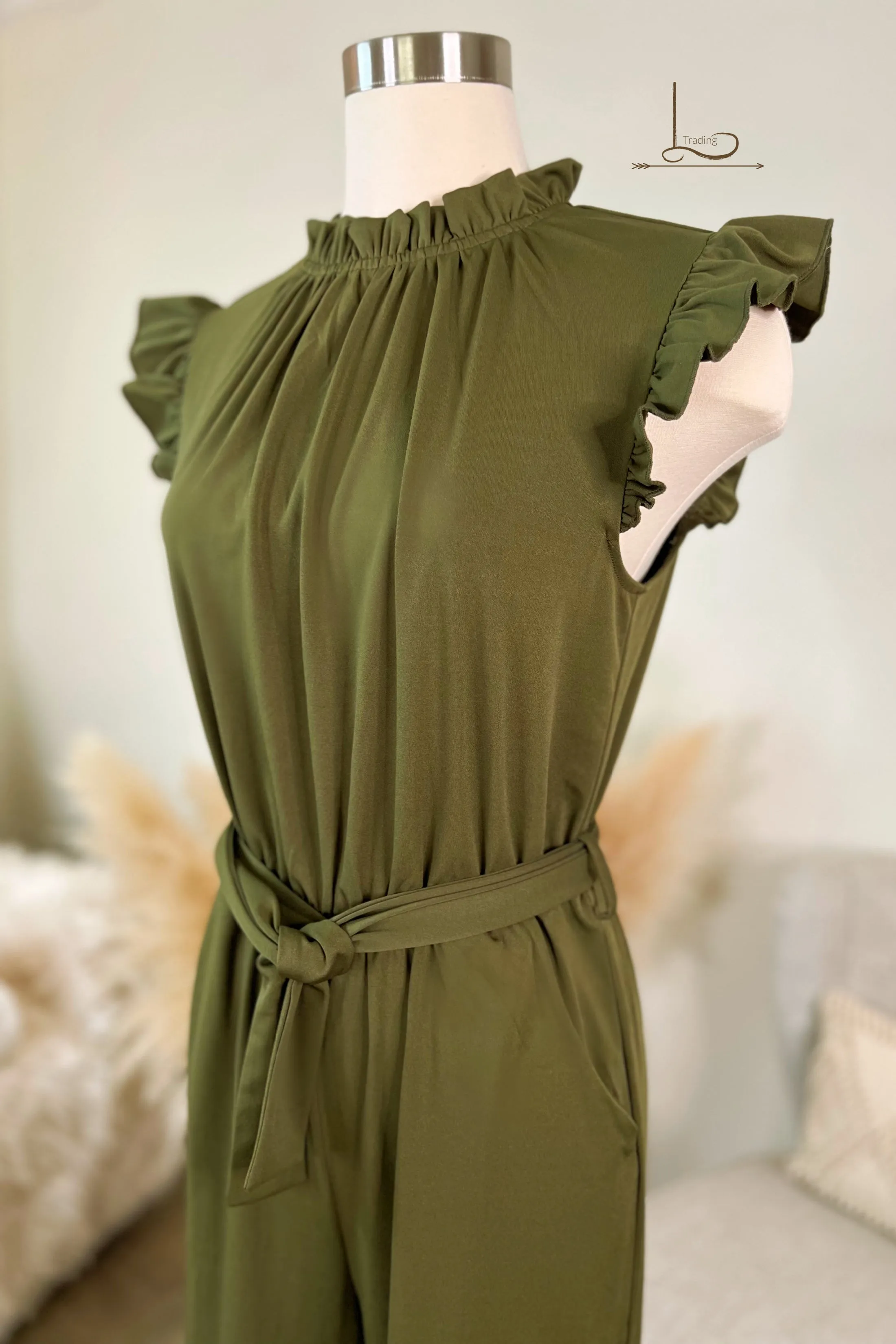 The Anson Jumpsuit in Olive