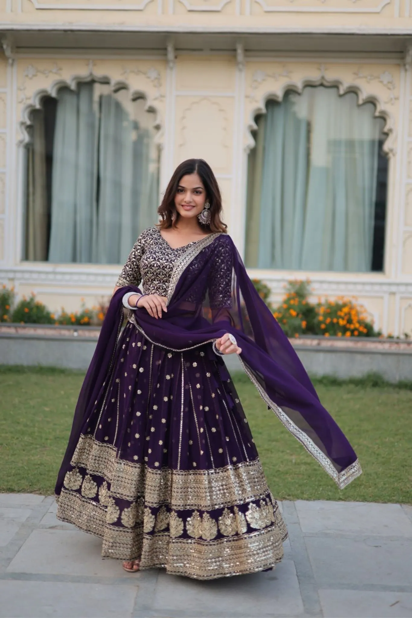 The Elegance Beautiful Lehenga Choli With Dupatta Set