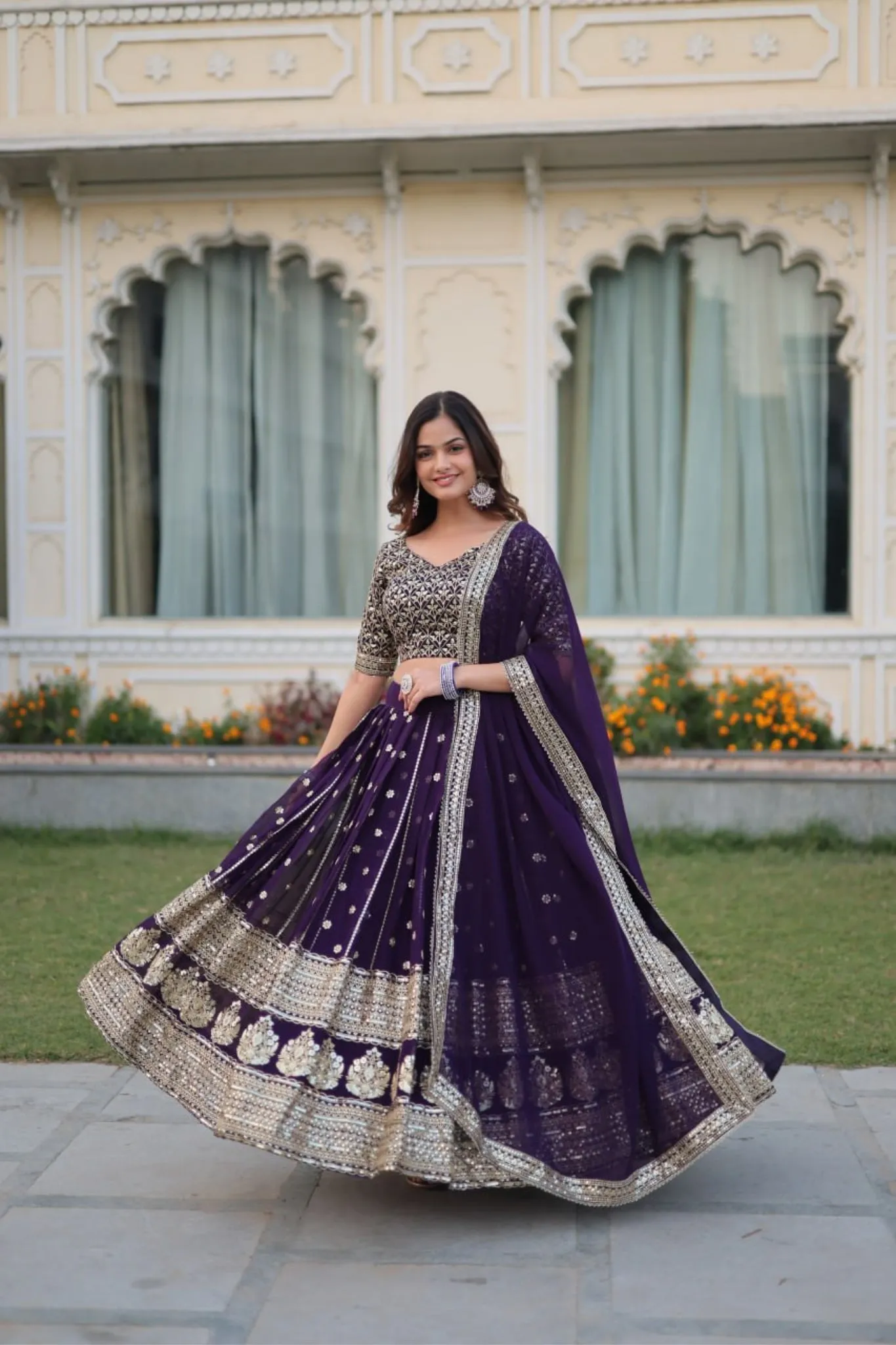 The Elegance Beautiful Lehenga Choli With Dupatta Set