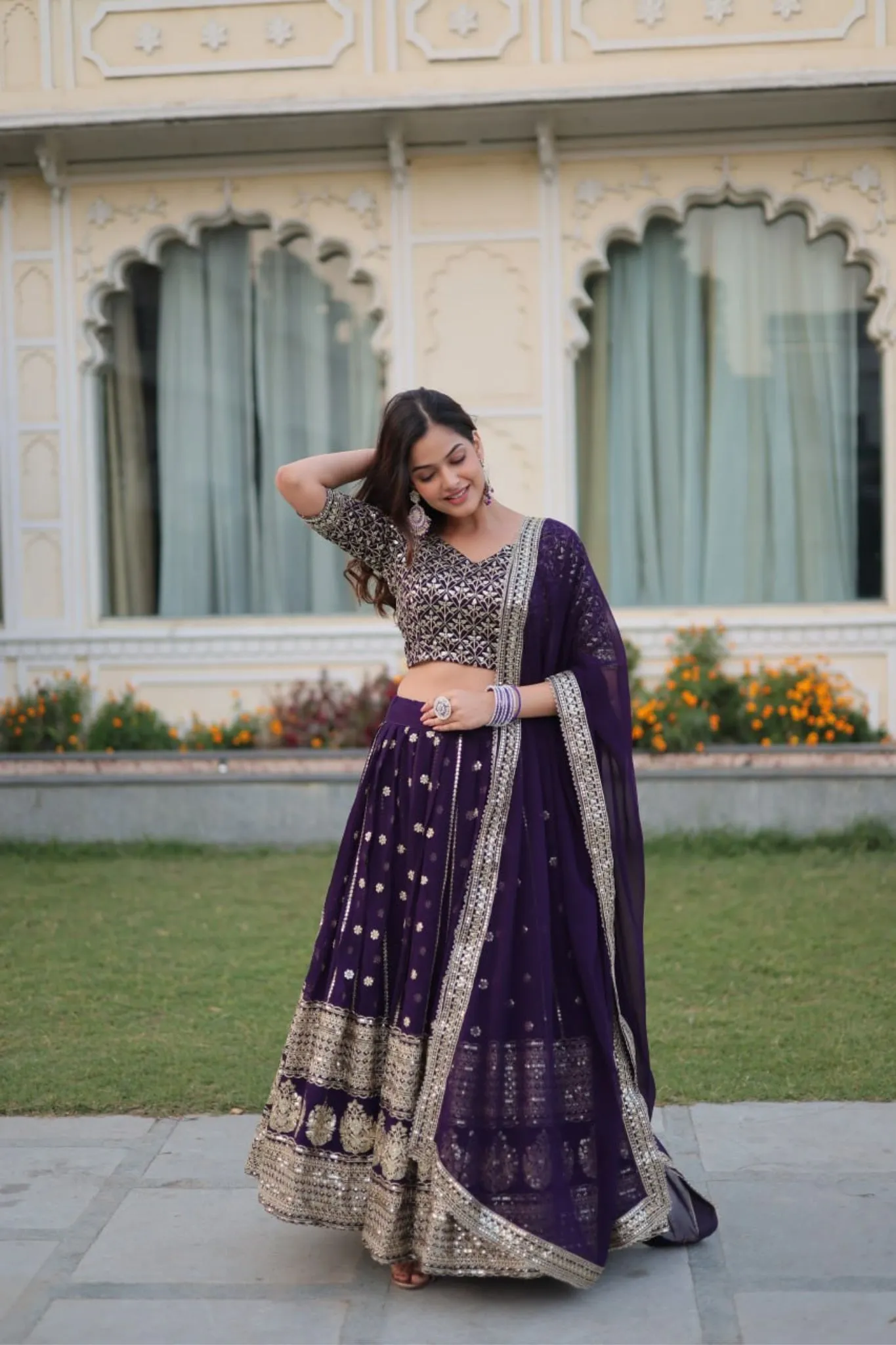 The Elegance Beautiful Lehenga Choli With Dupatta Set