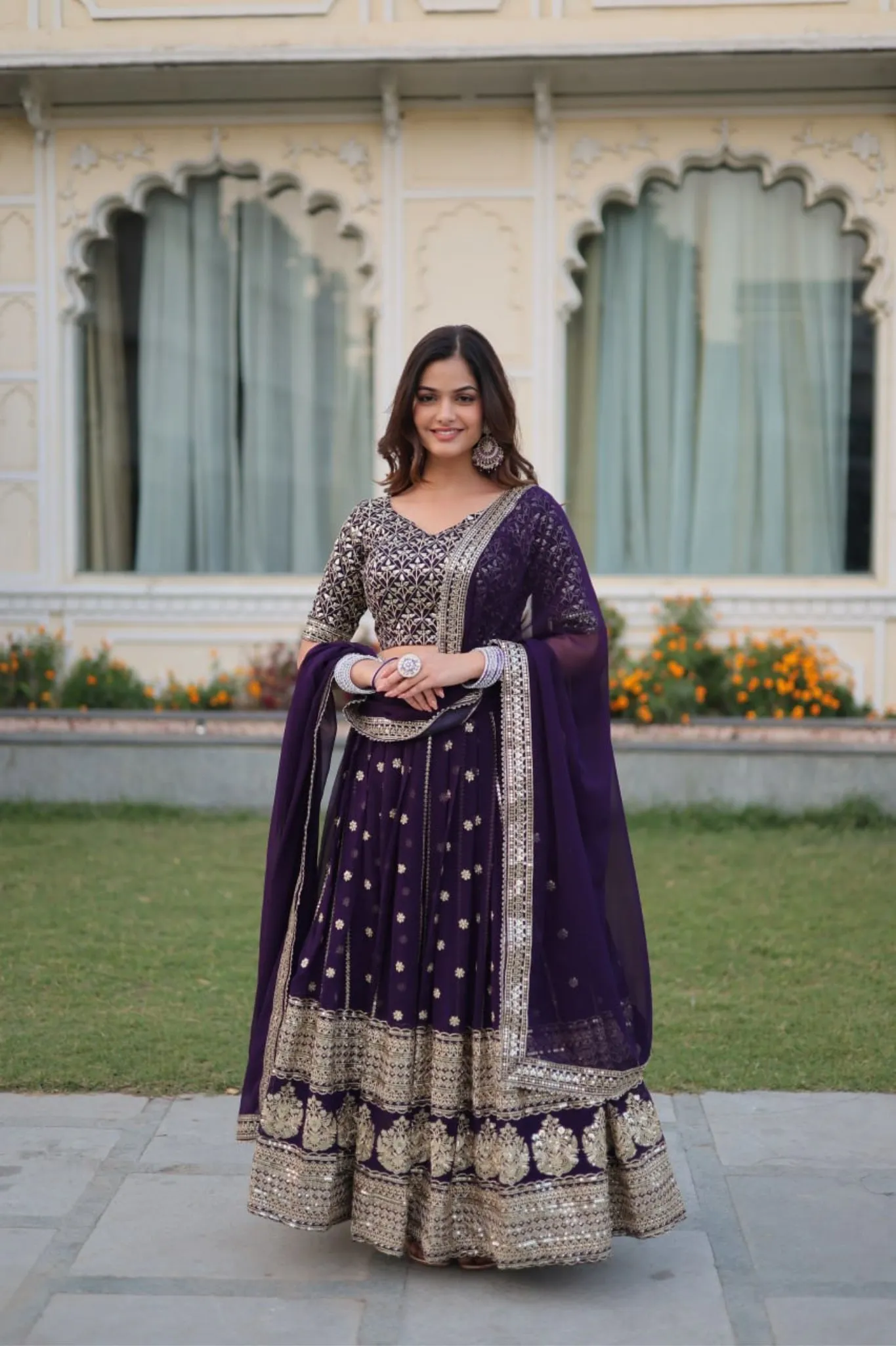 The Elegance Beautiful Lehenga Choli With Dupatta Set