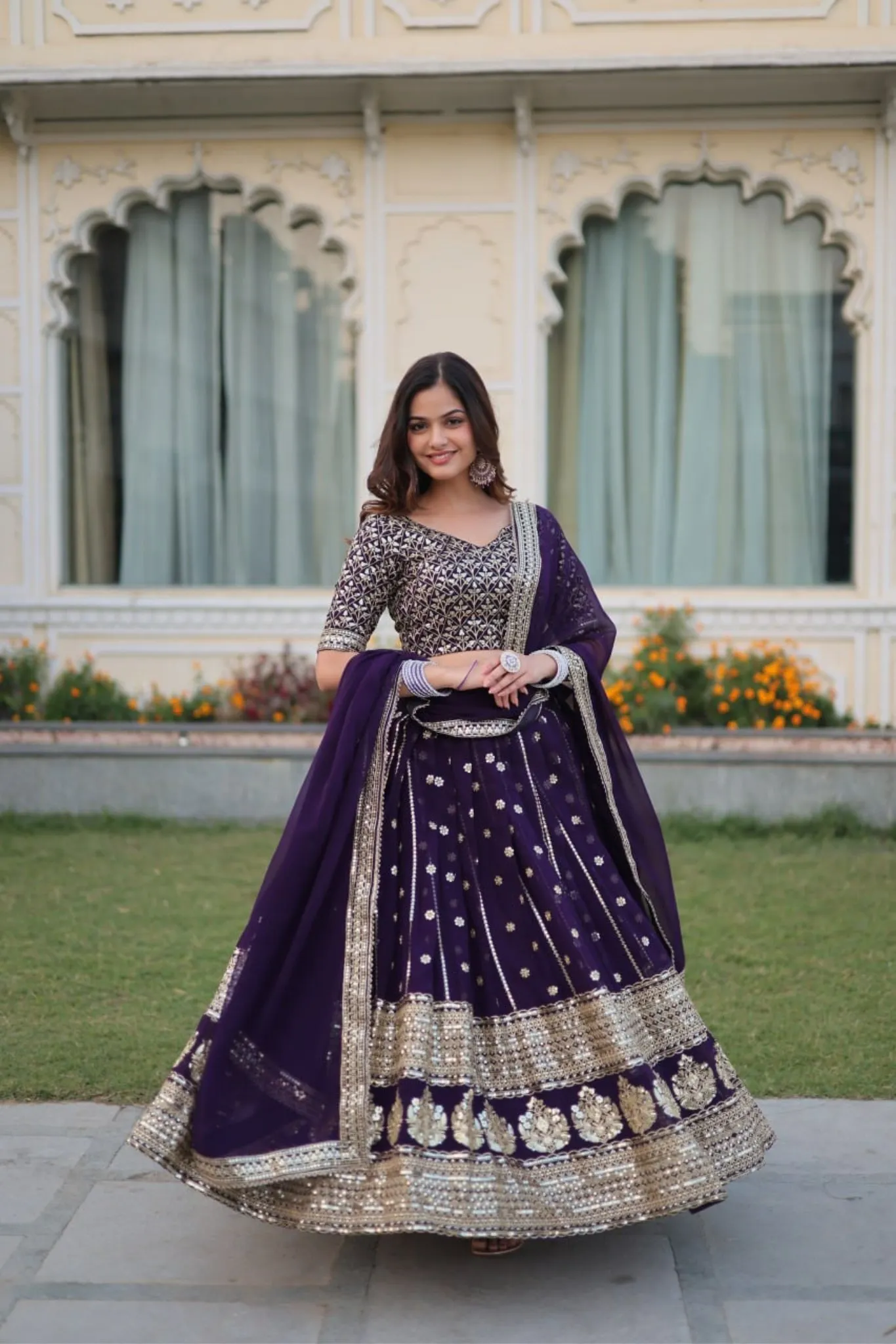 The Elegance Beautiful Lehenga Choli With Dupatta Set