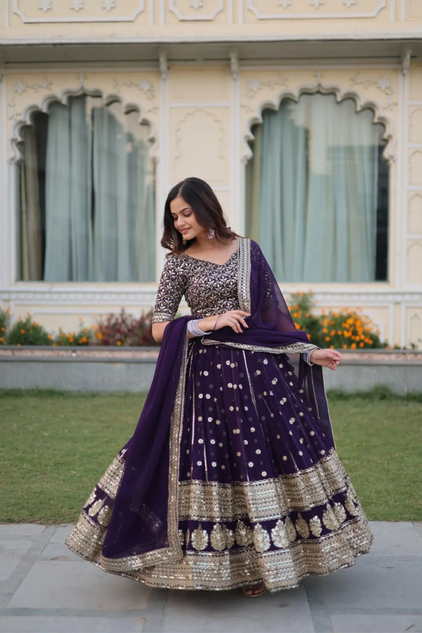 The Elegance Beautiful Lehenga Choli With Dupatta Set