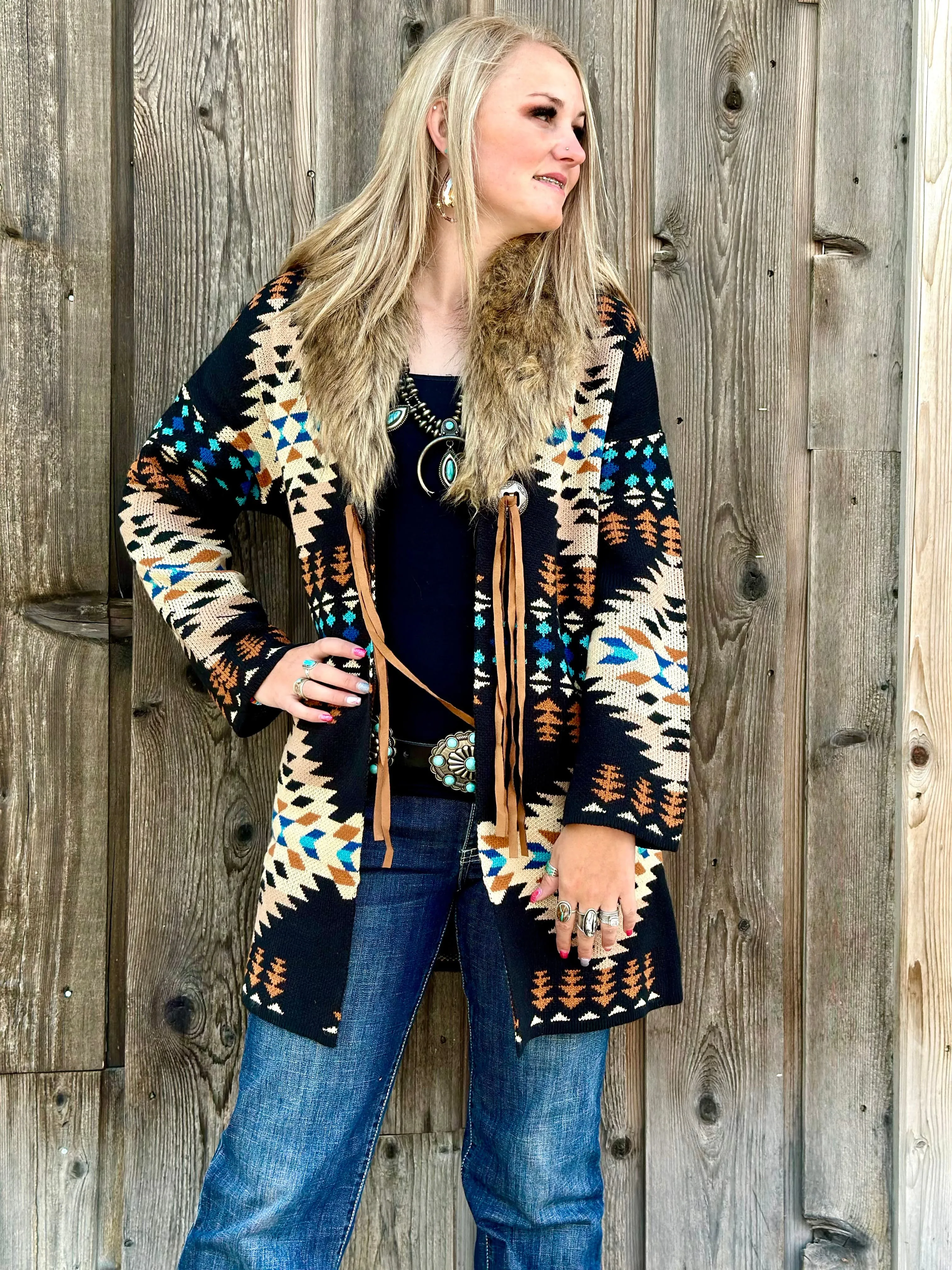 The Montana Beth Aztec Sweater Small & Med Only