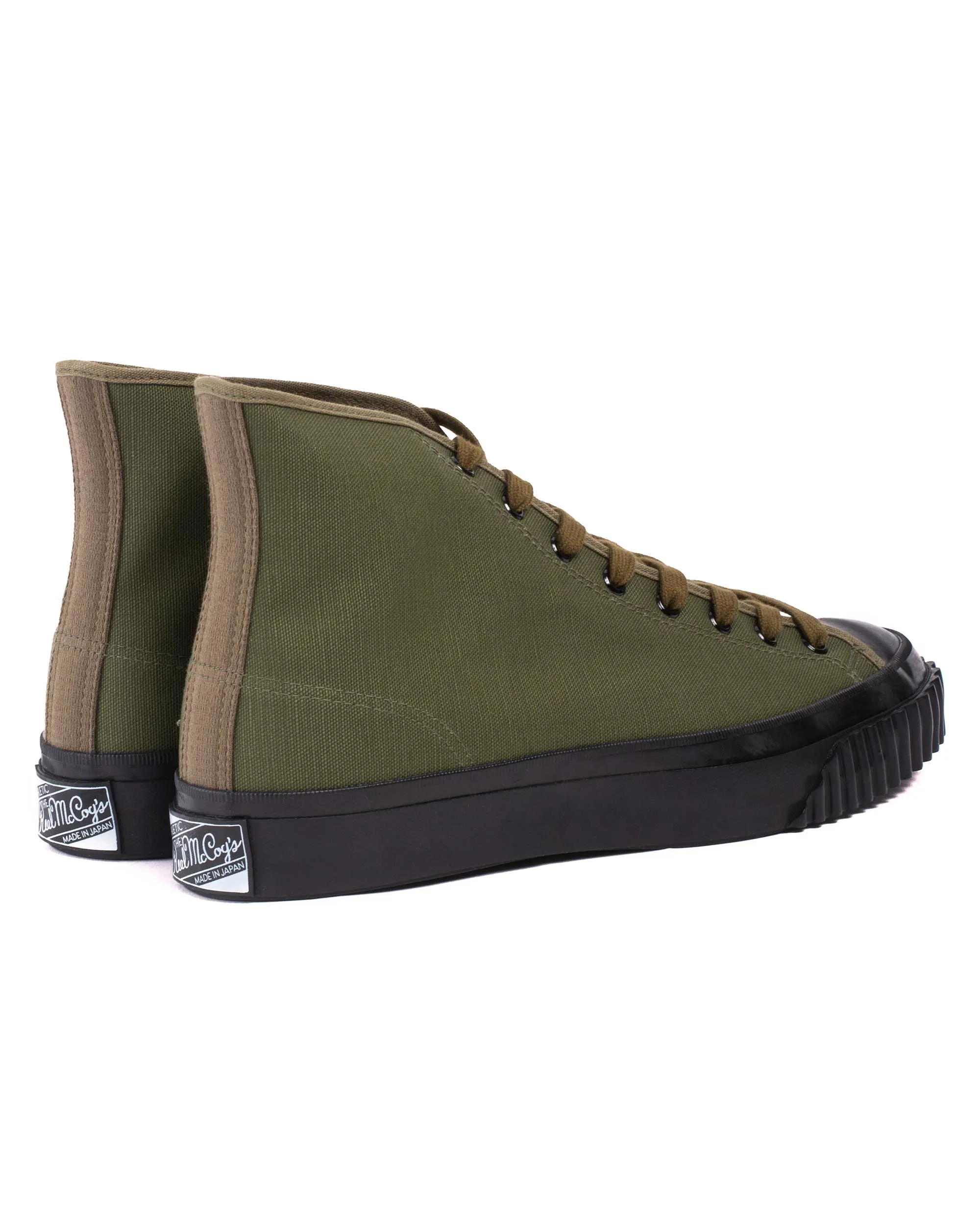 The Real McCoy's MA17010 Military Canvas Training Shoes Olive