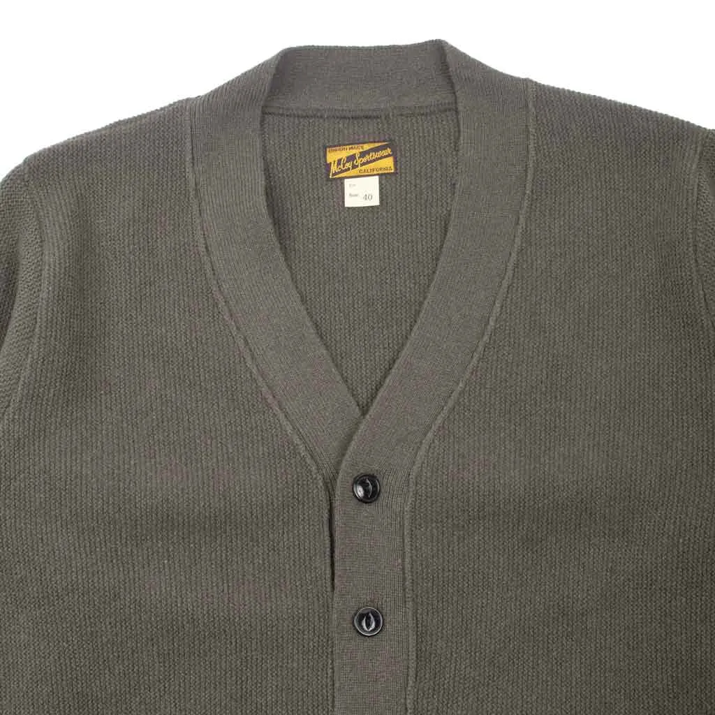 The Real McCoy's MC21115 Wool Cashmere Cardigan Olive