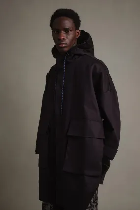 THE WAYFINDER COAT / BONDED GABERDINE FLINT SAND