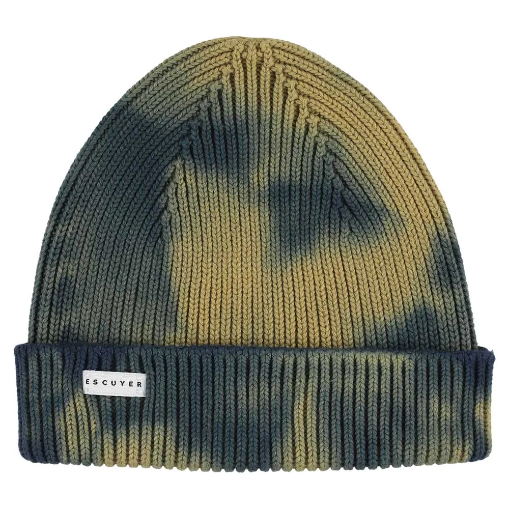 Tie Dye Cotton Beanie Indigo / Bronze