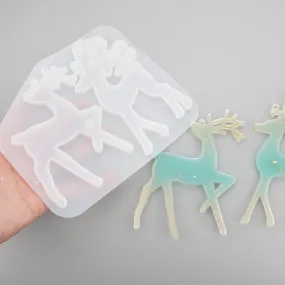 Unique Deer Silicone art Mold for DIY mold making jewelry molds