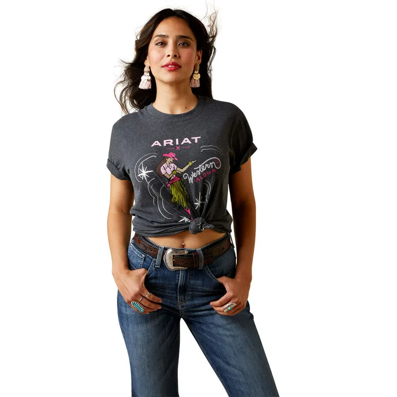 Women's Ariat Hula Girl Western Aloha T-Shirt