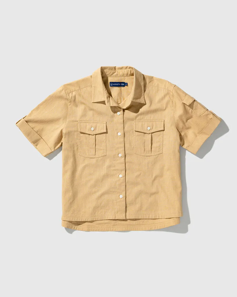 Women's Cropped Organic Utility Shirt