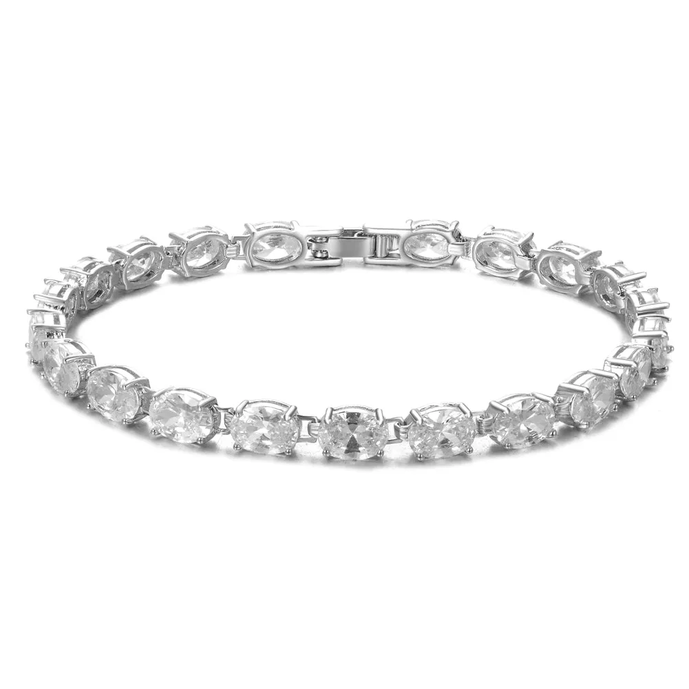 Women's Fashion CZ Cubic Zirconia Bridal Wedding Bracelet