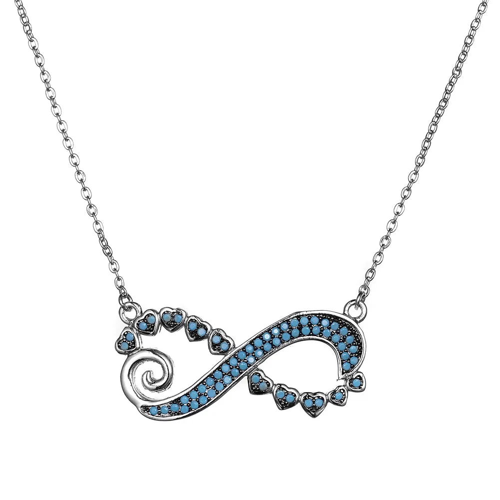 Women's Fashion Infinity  CZ Necklace